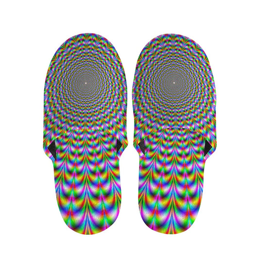 Psychedelic Web Optical Illusion Slippers