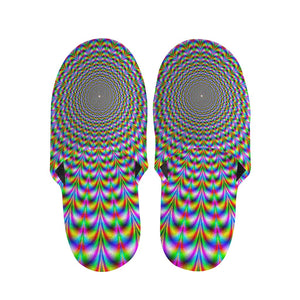 Psychedelic Web Optical Illusion Slippers