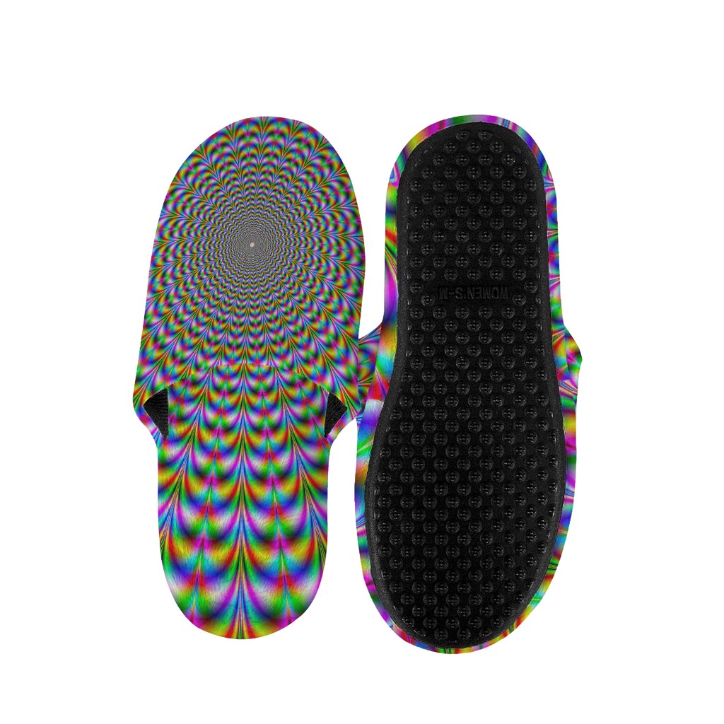 Psychedelic Web Optical Illusion Slippers