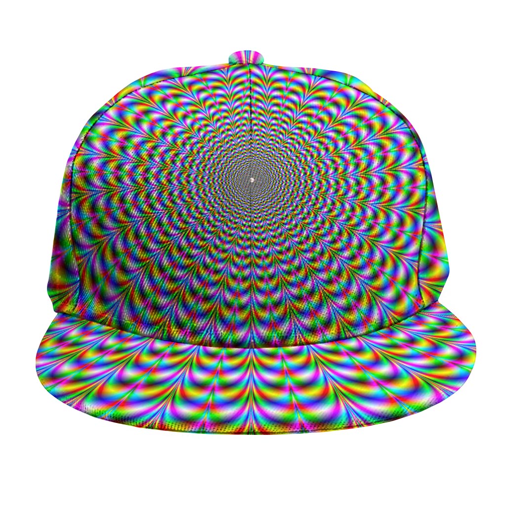 Psychedelic Web Optical Illusion Snapback Cap