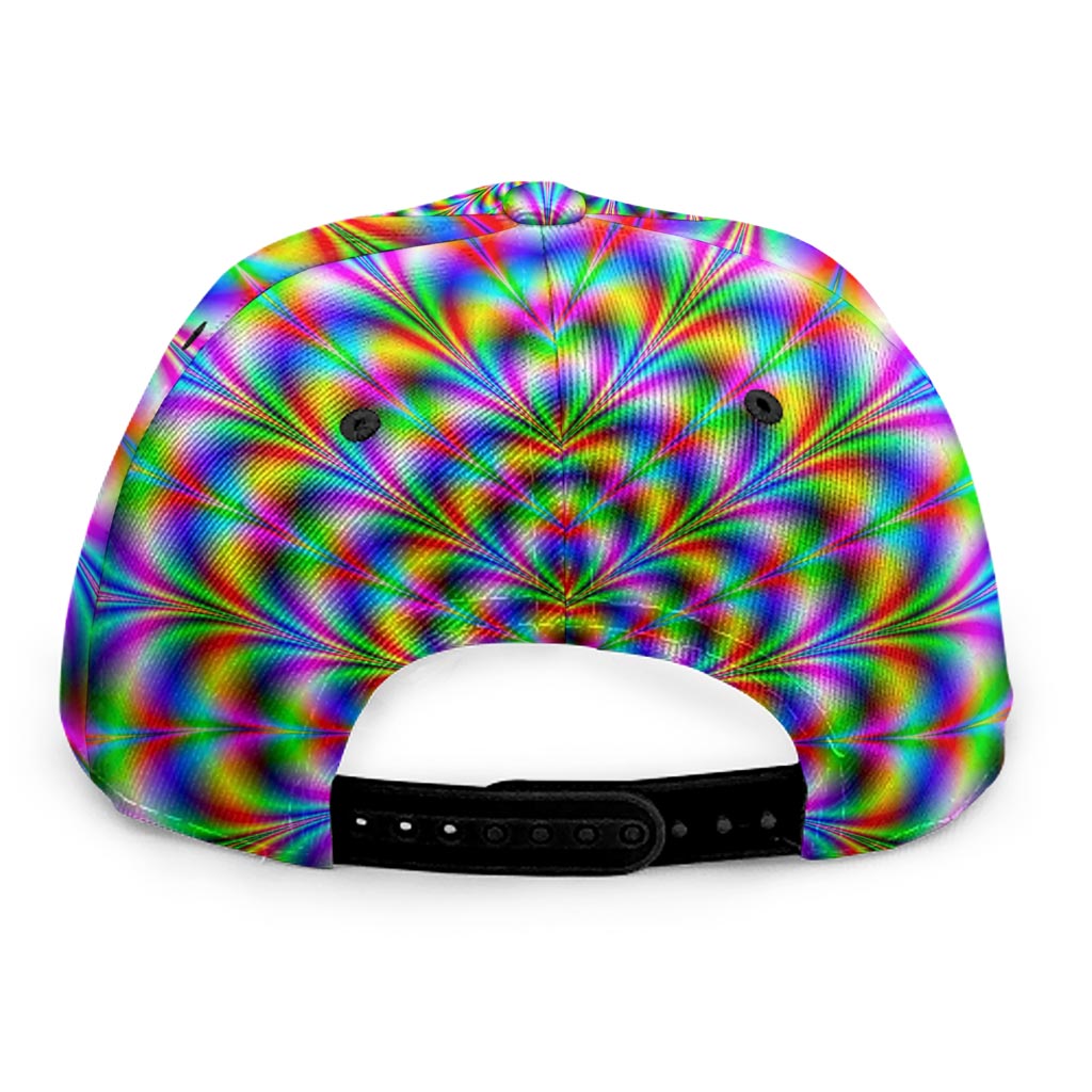 Psychedelic Web Optical Illusion Snapback Cap