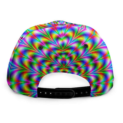 Psychedelic Web Optical Illusion Snapback Cap