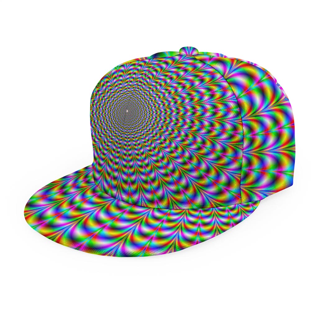 Psychedelic Web Optical Illusion Snapback Cap