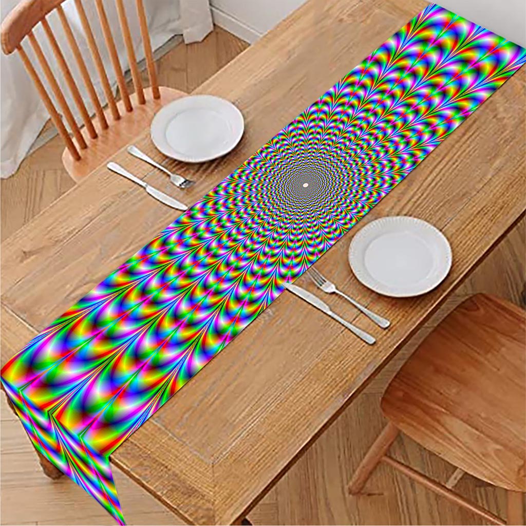 Psychedelic Web Optical Illusion Table Runner