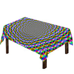 Psychedelic Web Optical Illusion Tablecloth