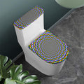 Psychedelic Web Optical Illusion Toilet Lid And Tank Cover Set