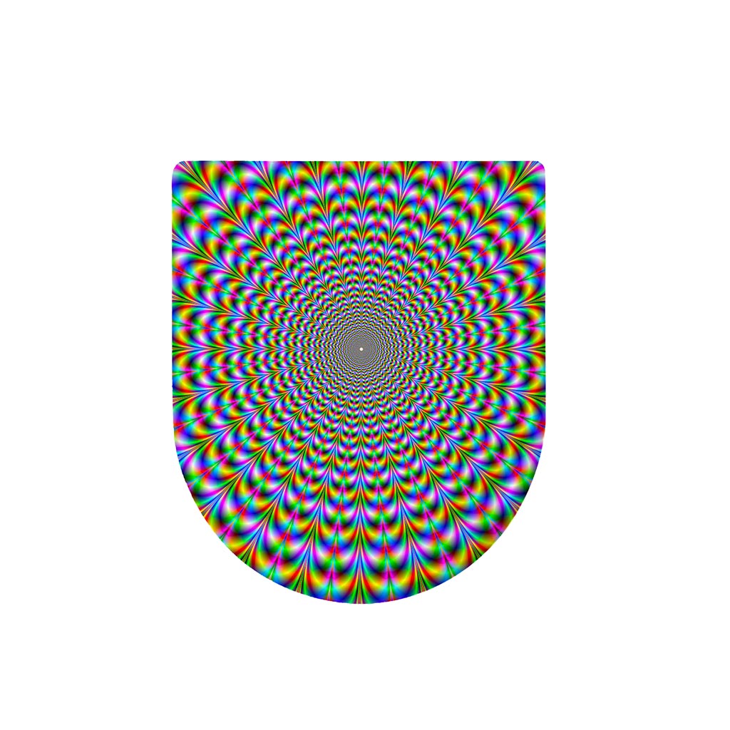 Psychedelic Web Optical Illusion Toilet Lid Cover