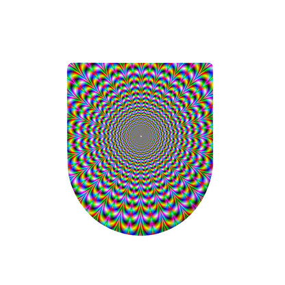Psychedelic Web Optical Illusion Toilet Lid Cover