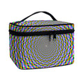 Psychedelic Web Optical Illusion Travel Makeup Bag