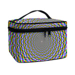 Psychedelic Web Optical Illusion Travel Makeup Bag