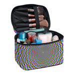 Psychedelic Web Optical Illusion Travel Makeup Bag