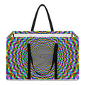 Psychedelic Web Optical Illusion Utility Tote Bag