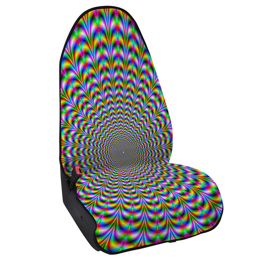 Psychedelic Web Optical Illusion Waterproof Car Seat Cover
