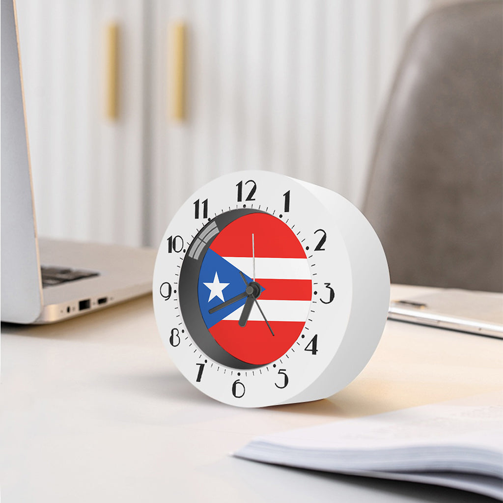 Puerto Rican Flag Print Alarm Clock