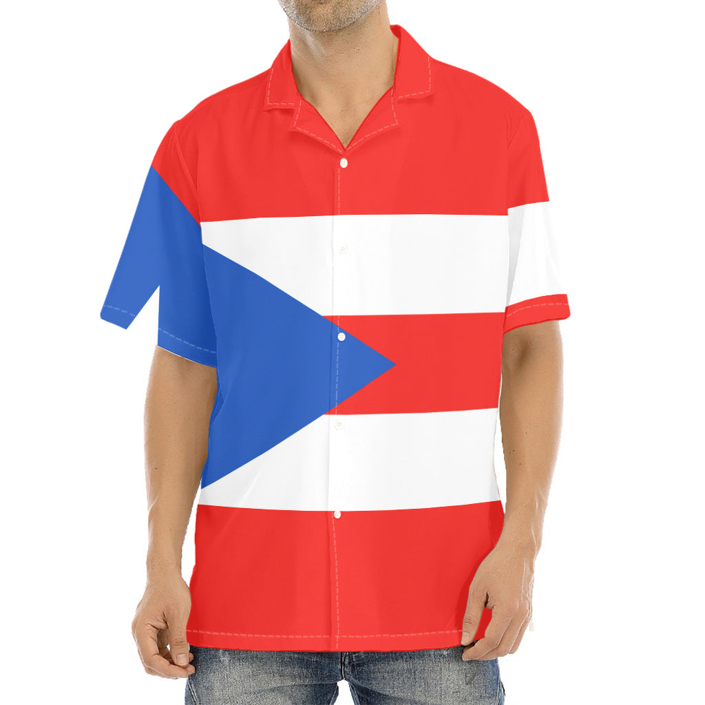 Puerto Rican Flag Print Aloha Shirt