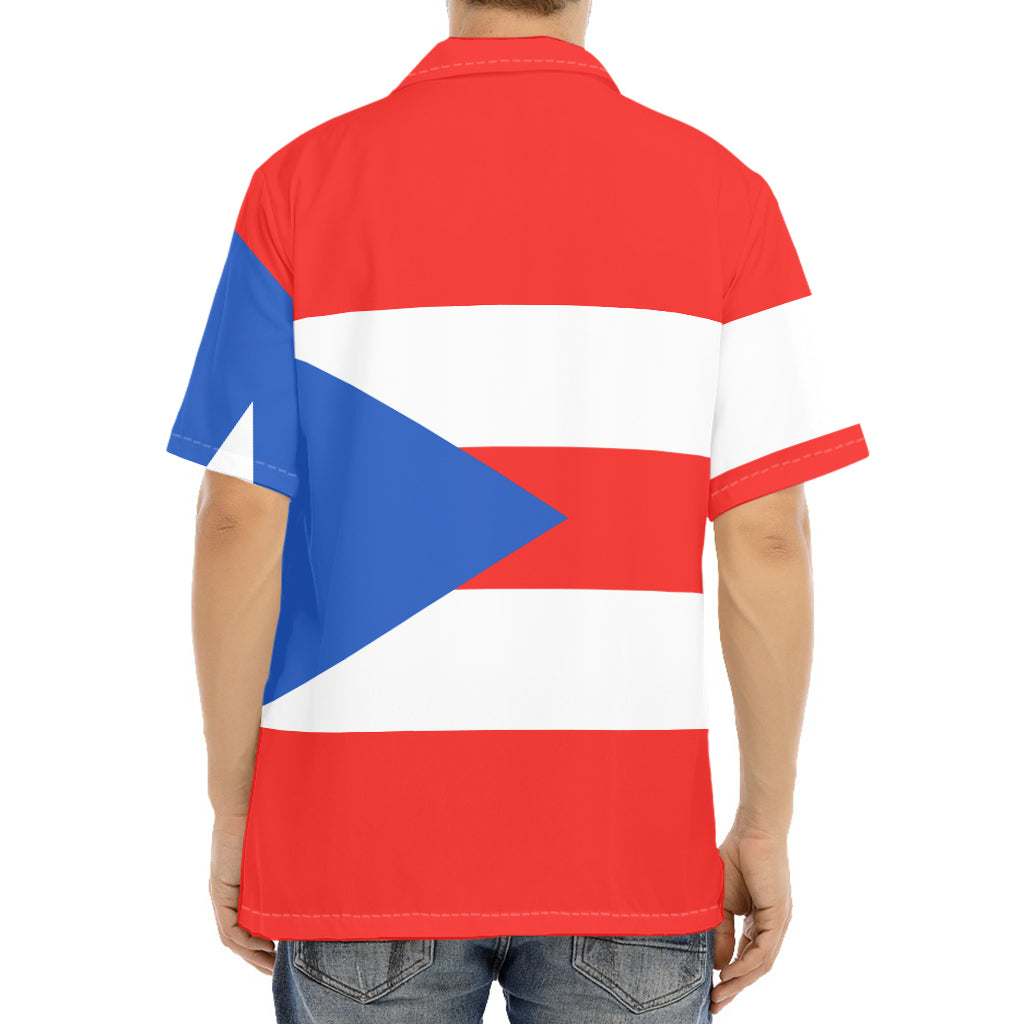 Puerto Rican Flag Print Aloha Shirt