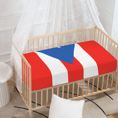 Puerto Rican Flag Print Baby Crib Sheet