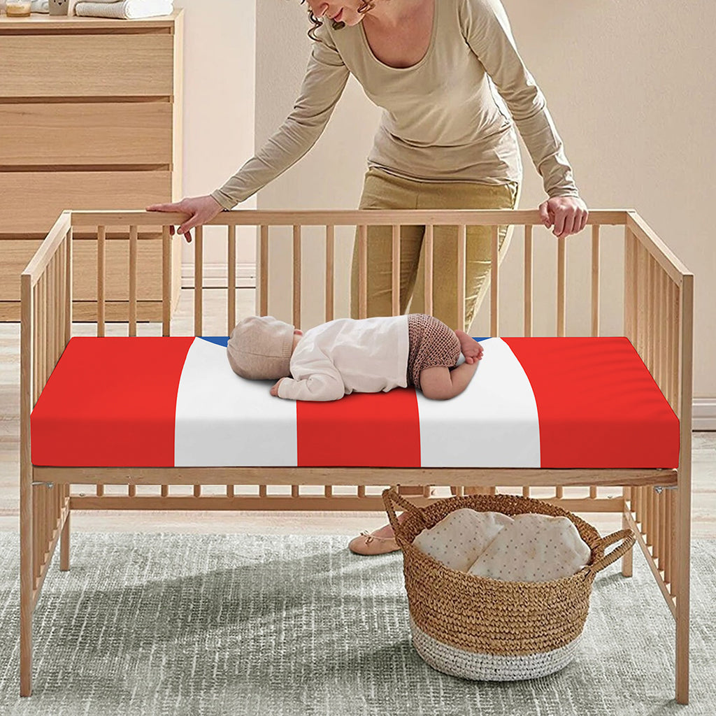 Puerto Rican Flag Print Baby Crib Sheet