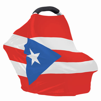 Puerto Rican Flag Print Baby Seat Cover