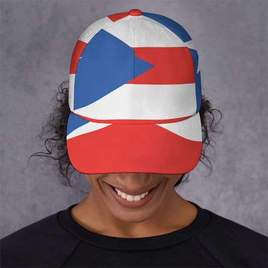 Puerto Rican Flag Print Baseball Cap