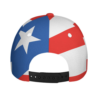 Puerto Rican Flag Print Baseball Cap