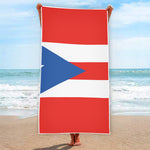 Puerto Rican Flag Print Beach Towel
