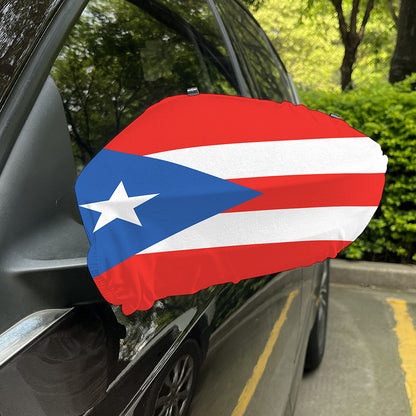 Puerto Rican Flag Print Car Side Mirror Covers