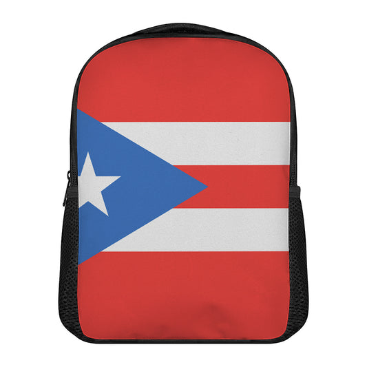 Puerto Rican Flag Print Casual Backpack