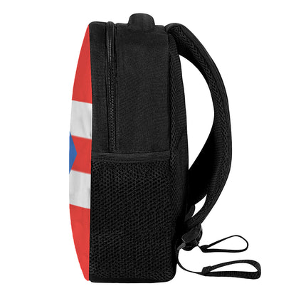 Puerto Rican Flag Print Casual Backpack
