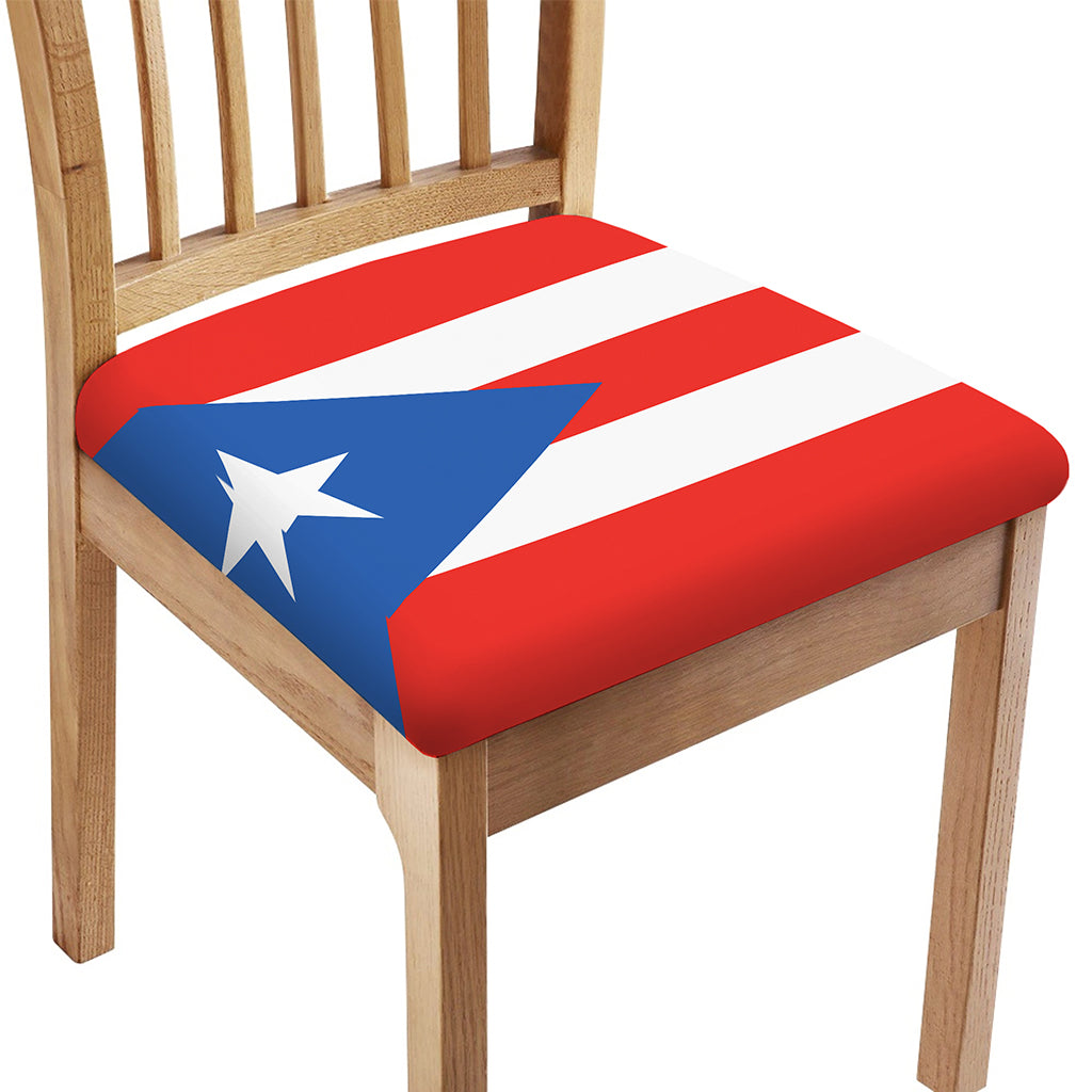 Puerto Rican Flag Print Chair Cushion Cover
