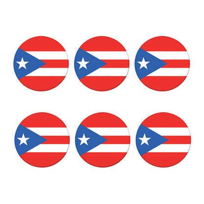 Puerto Rican Flag Print Coaster Set