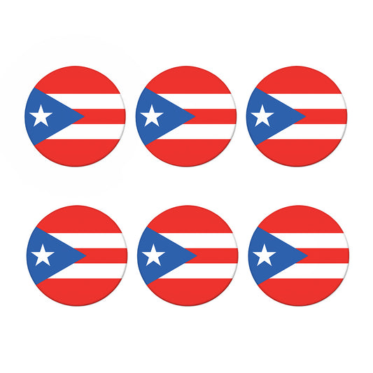 Puerto Rican Flag Print Coaster Set