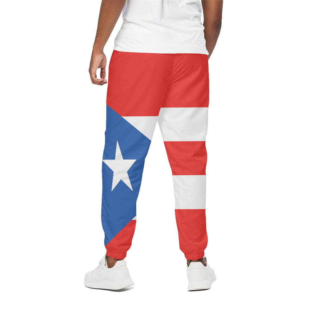 Puerto Rican Flag Print Cotton Pants