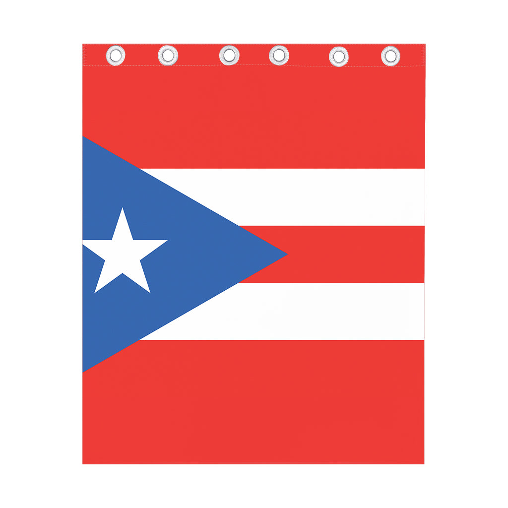 Puerto Rican Flag Print Curtain