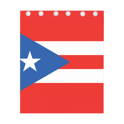 Puerto Rican Flag Print Curtain