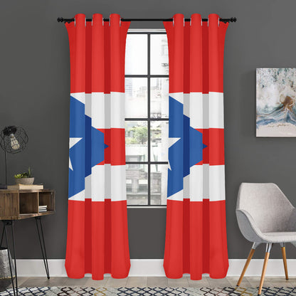 Puerto Rican Flag Print Curtain