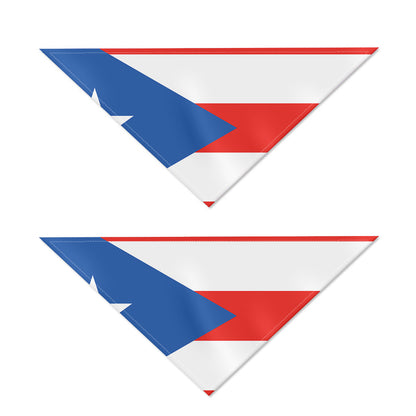 Puerto Rican Flag Print Dog Bandana
