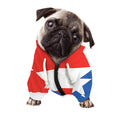 Puerto Rican Flag Print Dog Zip Up Hoodie