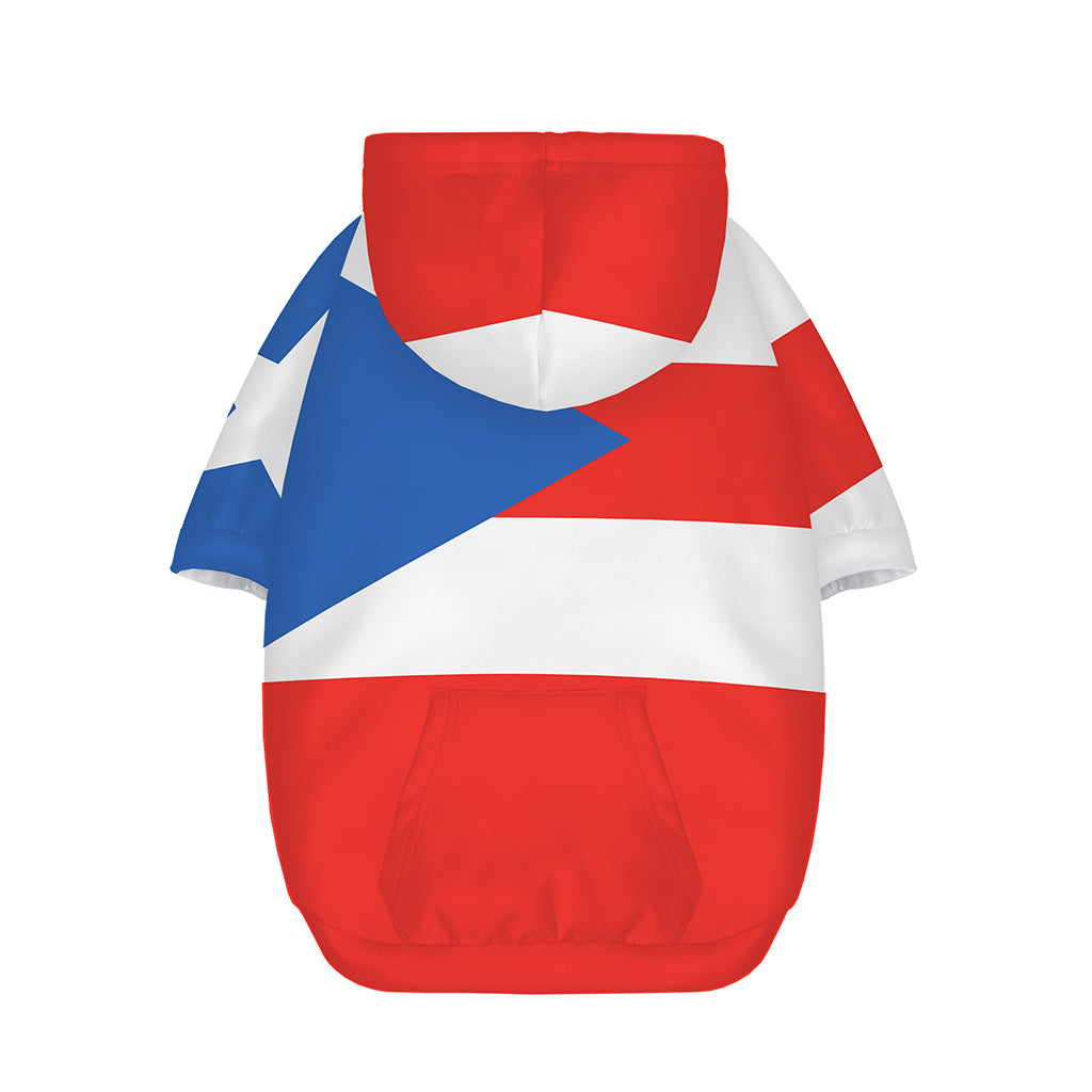Puerto Rican Flag Print Dog Zip Up Hoodie