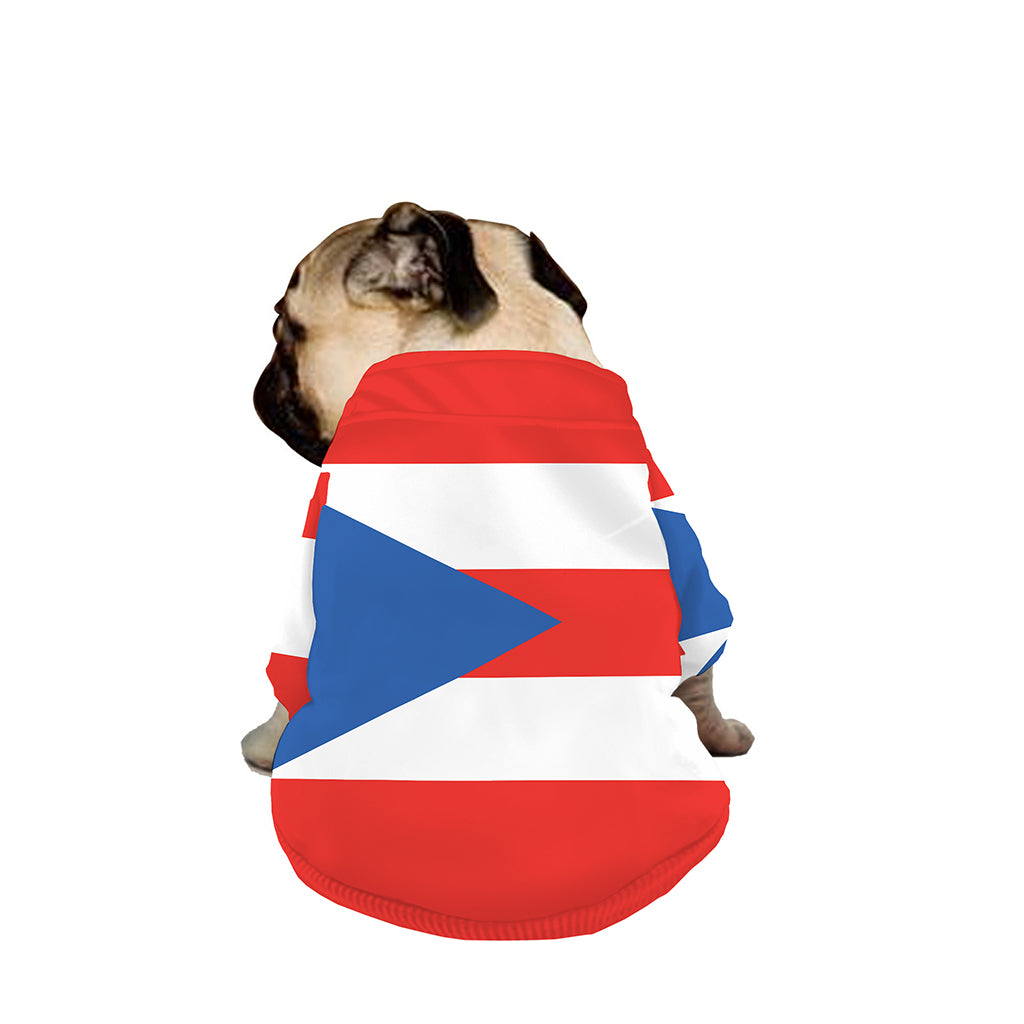 Puerto Rican Flag Print Dog Zip Up Jacket