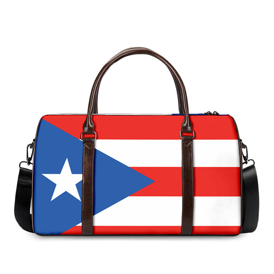 Puerto Rican Flag Print Duffle Bag