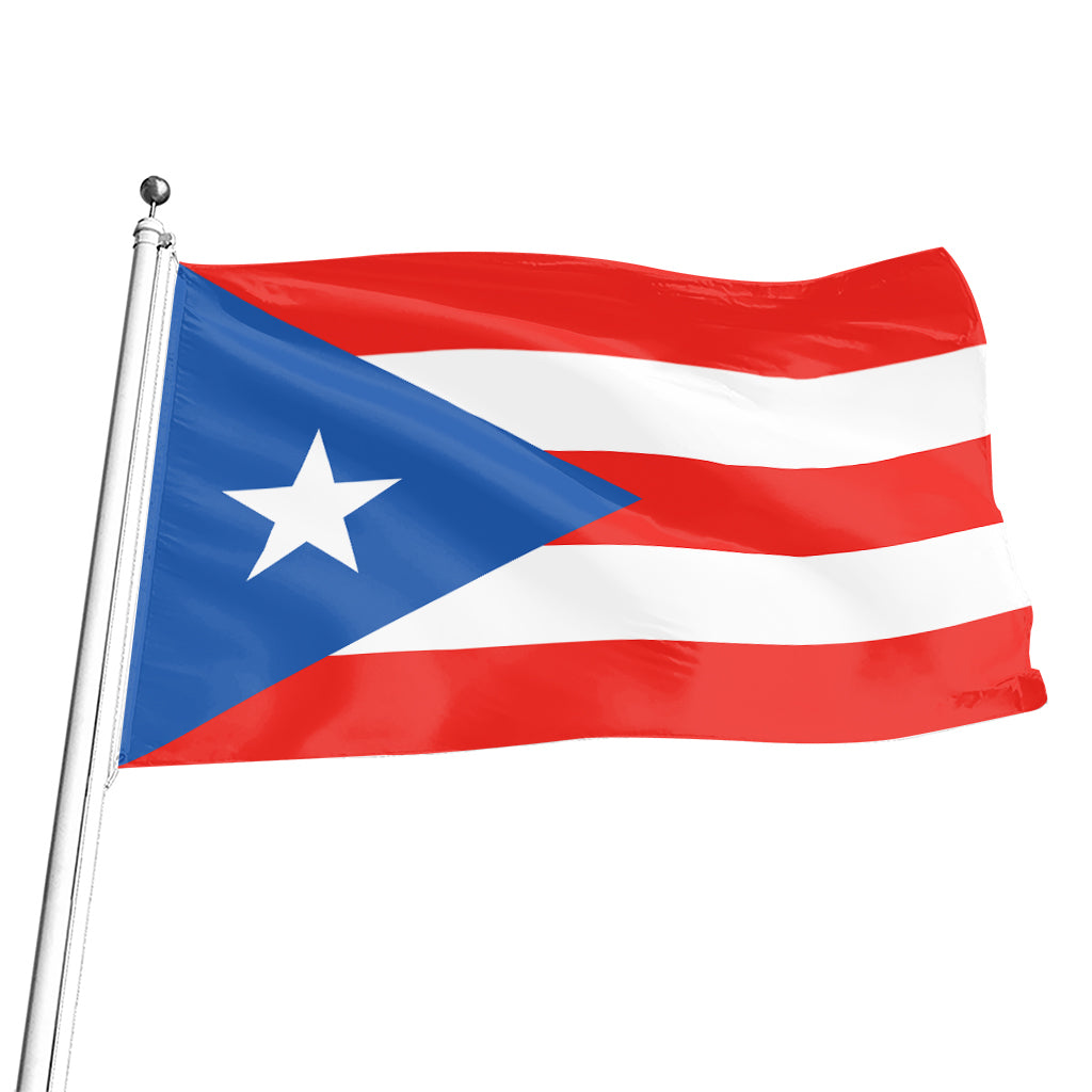 Puerto Rican Flag Print Flag