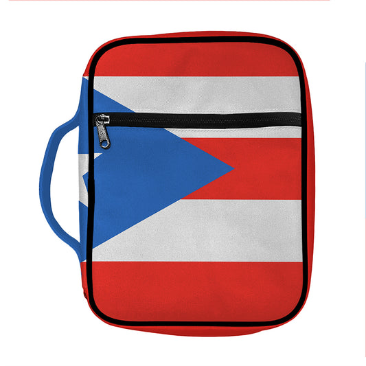 Puerto Rican Flag Print Front Pocket Bible Bag