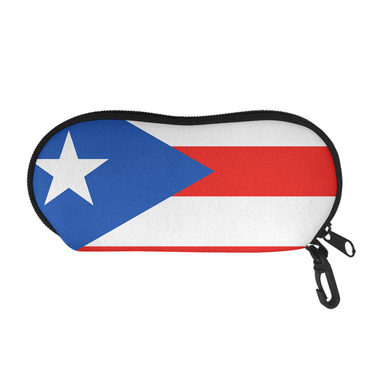Puerto Rican Flag Print Glasses Case