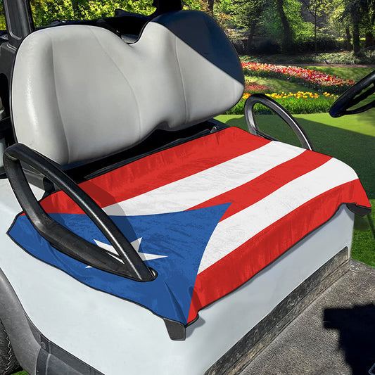 Puerto Rican Flag Print Golf Cart Seat Cover
