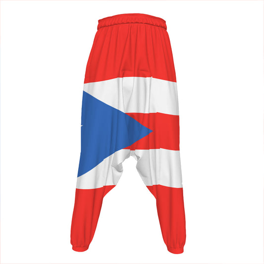 Puerto Rican Flag Print Hammer Pants