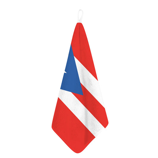 Puerto Rican Flag Print Hand Towel
