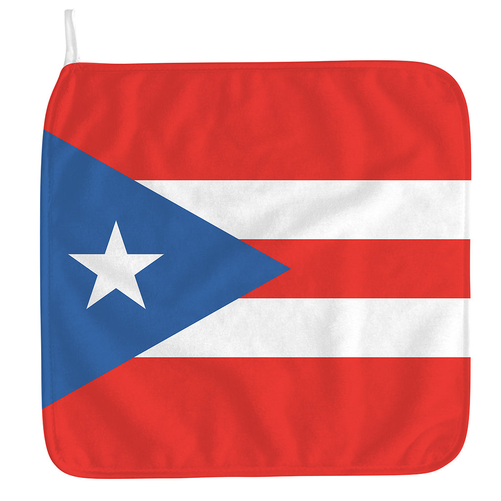 Puerto Rican Flag Print Hand Towel