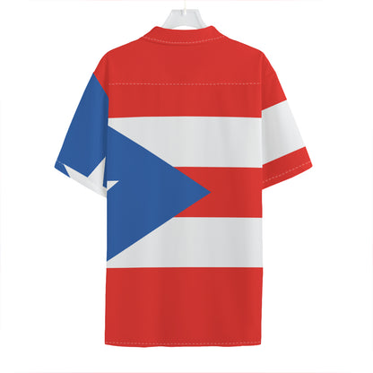 Puerto Rican Flag Print Hawaiian Shirt