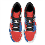 Puerto Rican Flag Print High Top Leather Sneakers
